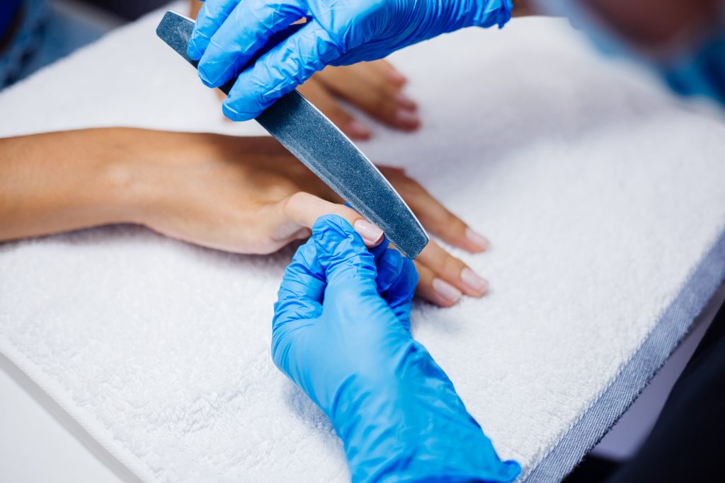 Services hardware manicure process